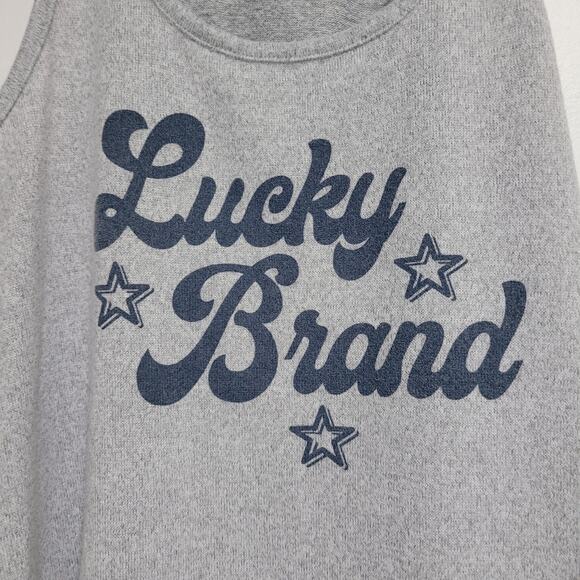 Lucky Brand Gray Blue Scoop Neck Soft Tank Top Size Medium - Picture 2 of 6